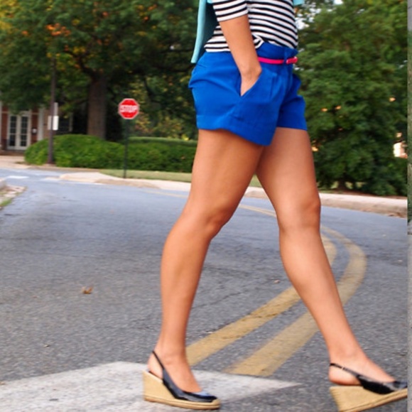 Express Pants - 🤍 | royal blue cuffed short |